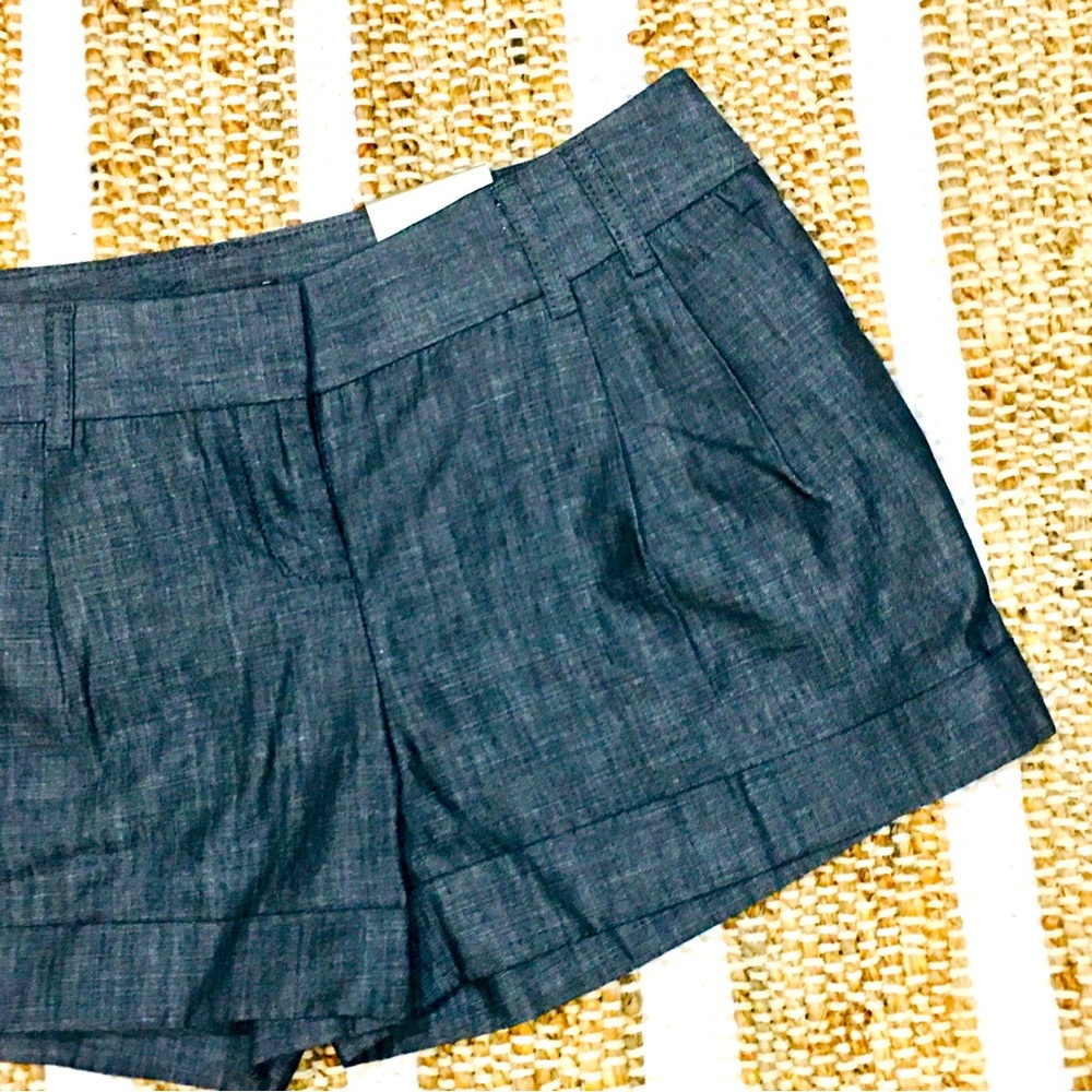 Express new tags shorts preppy editor pleated dress shorts gray grey pleats 2